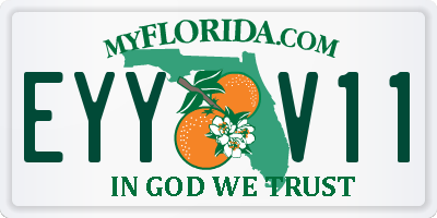 FL license plate EYYV11