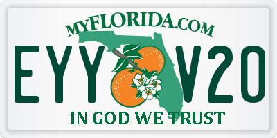 FL license plate EYYV20