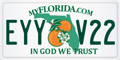 FL license plate EYYV22