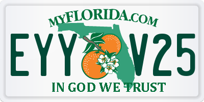 FL license plate EYYV25