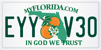 FL license plate EYYV30