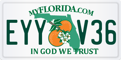 FL license plate EYYV36