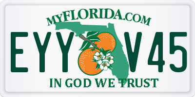 FL license plate EYYV45