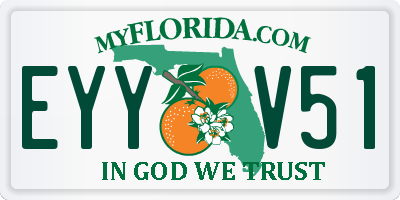 FL license plate EYYV51