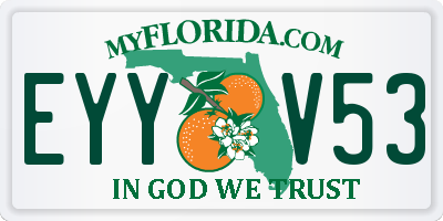 FL license plate EYYV53