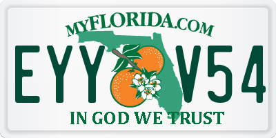 FL license plate EYYV54
