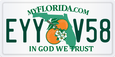 FL license plate EYYV58