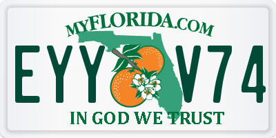FL license plate EYYV74