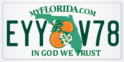 FL license plate EYYV78