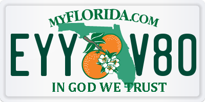 FL license plate EYYV80