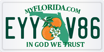FL license plate EYYV86