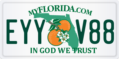 FL license plate EYYV88