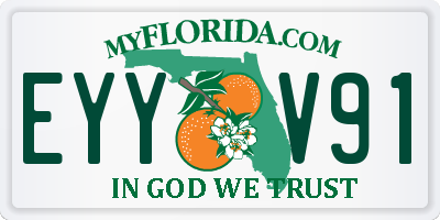 FL license plate EYYV91