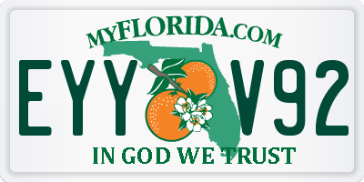 FL license plate EYYV92