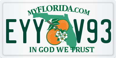 FL license plate EYYV93