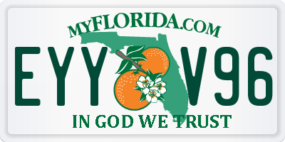 FL license plate EYYV96