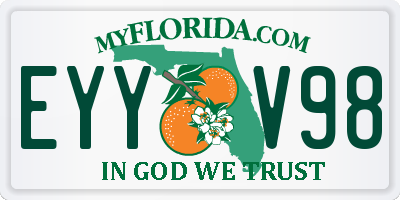 FL license plate EYYV98