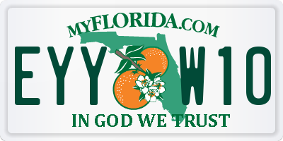 FL license plate EYYW10