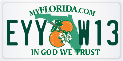 FL license plate EYYW13