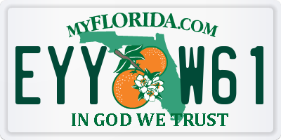 FL license plate EYYW61