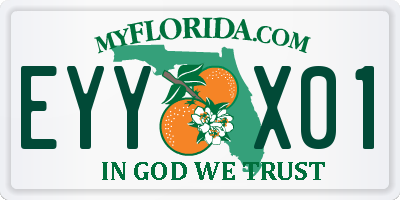 FL license plate EYYX01