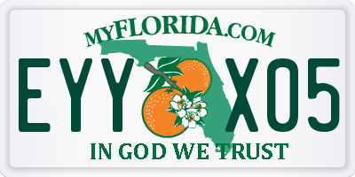 FL license plate EYYX05