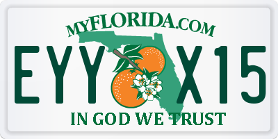 FL license plate EYYX15