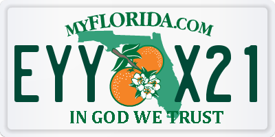 FL license plate EYYX21