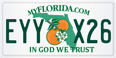 FL license plate EYYX26