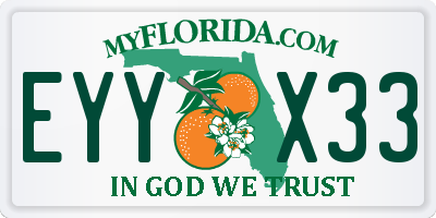 FL license plate EYYX33