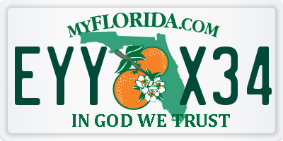 FL license plate EYYX34