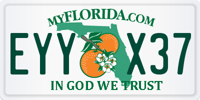 FL license plate EYYX37