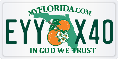FL license plate EYYX40
