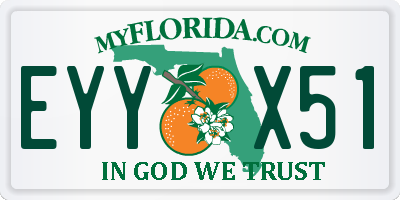 FL license plate EYYX51