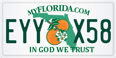 FL license plate EYYX58
