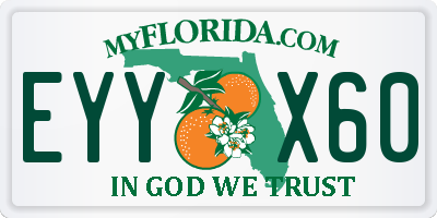 FL license plate EYYX60