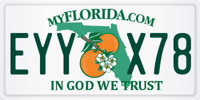 FL license plate EYYX78