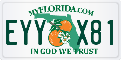FL license plate EYYX81