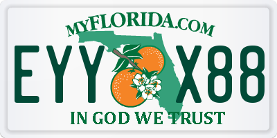 FL license plate EYYX88
