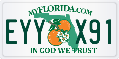 FL license plate EYYX91