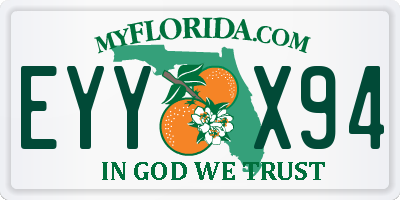FL license plate EYYX94