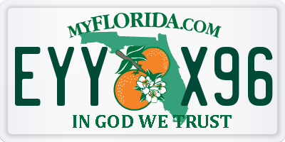FL license plate EYYX96