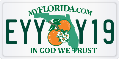 FL license plate EYYY19