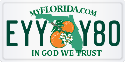 FL license plate EYYY80