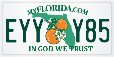 FL license plate EYYY85