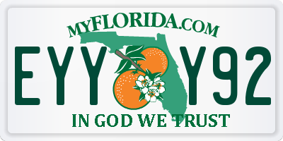 FL license plate EYYY92