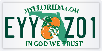 FL license plate EYYZ01