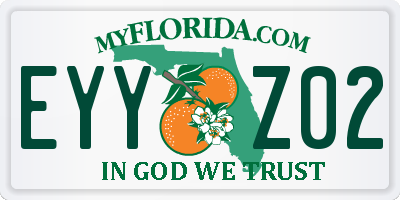 FL license plate EYYZ02