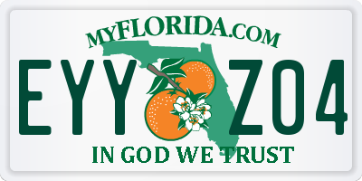 FL license plate EYYZ04