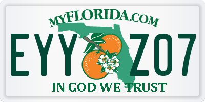 FL license plate EYYZ07